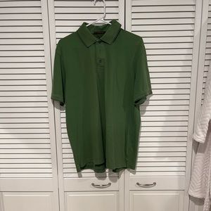Tasso Elba, size L, green fitted polo dress shirt